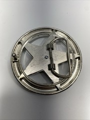 Chrome Sheriff’s Star / Texas Star Belt Buckle Metal Cowboy Western Biker