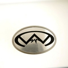 M Logo Oval Large Silver Belt Buckle 2.75×4&Prime;