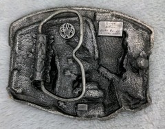 Vintage 1984 Alaska Belt Buckle Eagle Pewter Siskiyou Buckle Company