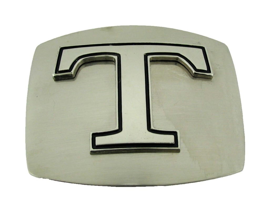 Initial T Letter t Belt Buckle New Men Women Western Really Cowboy Silver Metal