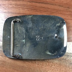 Western Native Engraved Turquoise Abalone Inlay Semi Truck Cowboy Belt Buckle