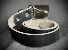 Military Star Grid Belt Buckle Blue Sphere Industrial Art Darren McNeese