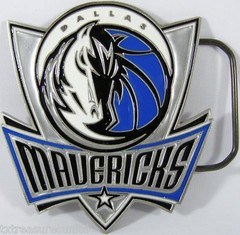 BELT BUCKLES Licensed NBA Dallas Mavericks Basketball Silver Blue Sports NWOT!