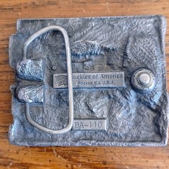 VTG Postal Workers Move the Mail US Postal Service Mailman Belt Buckle enamel
