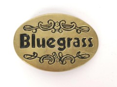 Vintage Bluegrass Mens Belt Buckle Solid Brass Country Music Circa 1978