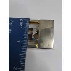 Vintage Two Tone Metal Letter R Initial Monogram Belt Buckle Silver Gold Tone