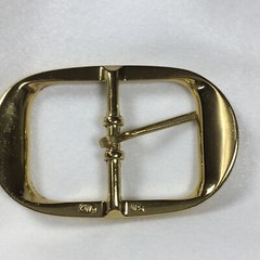 Vintage Replacement Belt Buckle Fits 1.5&Prime; Simple Basic Gold Toned Made in USA 7A