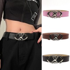 Vintage Cross Metal Waistband Men Women Belt Punk Moon Star Buckle Belt Gothic