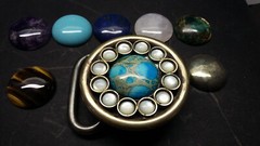 Atlantis Gemstone belt buckle -Handmade- RT ARTISAN WORKS