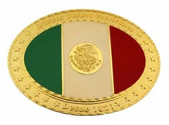 12 Pcs Wholesale Mexico Flag Belt Buckle Mexicans Texans Western Vaquero Styles
