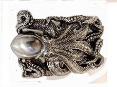Snake Anaconda 2&Prime; Belt Buckle Pewter Finish Silver Vintage Belt Buckle Brand NEW
