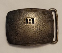 Antique Hickok Silver Belt Buckle Monogrammed « B » Used Ready 2 Wear