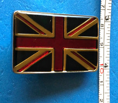 The Who Rock Band Union Jack UK British Flag Belt Buckle Small Dress pants Size