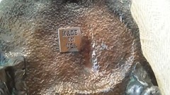 Bergamot Brass Works Pewter Finish Bear Fishing for Salmon Belt Buckle Vtg 1973