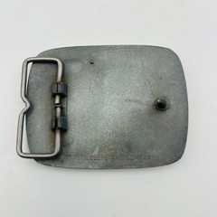 John Deere Motor Grader Belt Buckle Pewter Tone Tractor 1978 Vintage No Wear