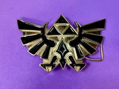 The Legend Of Zelda Black Golden Crest Triforce Nintendo Belt Buckle
