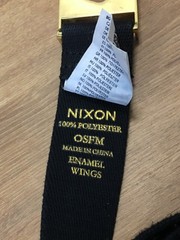 NIXON VINTAGE BELT & BUCKLE GOLD AND BLACK