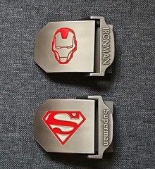 Superman & Iron Metal Belt Buckle – DC Comics. 2inch Superhero Clasps