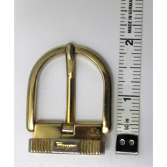 Salvatore Ferragamo Gold Tone Vintage Belt Buckle Only Tarnish As Is ITLAY