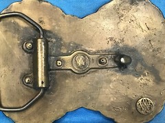 vintage 80s BUTCH CASSIDY AND THE SUNDANCE KID PINKERTON&rsquo;S GALLERY BELT BUCKLE