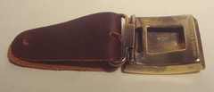 📌NOS TRAFALGAR fine YELLOW GOLD over STERLING SILVER BUCKLE- MONO « M » – $650.00