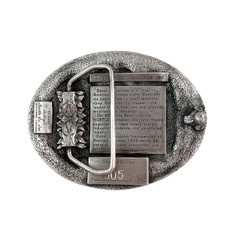 Excel 25th Anniversary Belt Buckle Silver Tone Oval Limited Edition 1985