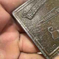 WELLS FARGO & CO Express Train BELT BUCKLE FIELD TELEGRAPH 1877