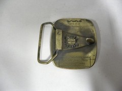 Vtg 10-4 CB Radio Microphone Motif Belt Buckle Made by Lewis Buckles (A5)