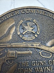 NRA Member Commemorative Brass Belt Buckle, “The Guns Of John Wayne.”