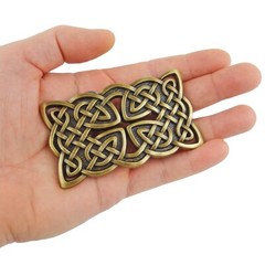 Men&rsquo;s Celtic Knots Cross Belt Buckle Antique Bronze Tone Fits 1.5 inch Belts