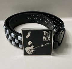 2005 THE WHO MAXIMUM R&B BELT BUCKLE & HOT TOPIC BELT SIZE 36