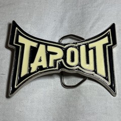 Tapout Logo Black & Off White Enamel MMA Mixed Martial Arts Metal Belt Buckle