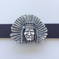 Vintage Silver Plated Chief Legend Western Belt Buckle Boucle de Ceinture