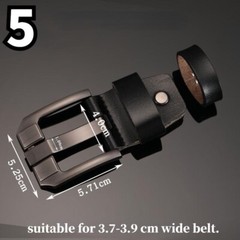Men PU Leather Alloy Belt Buckle Head Pin Buckle Replacement for 37-39mm Wide