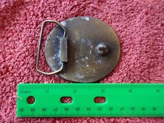 Vintage Jeep Wrangler Belt Buckle Brass round