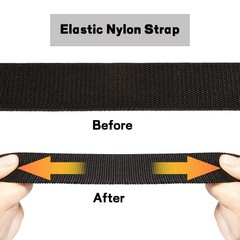 maikun Mens Nylon Plastic Buckle Belt, Casual Web X-Large (39 »-42 »), Black