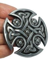 Celtic Knot Belt Buckle Shield Cross For 40mm Belt Pagan Norse Viking Gift Uk