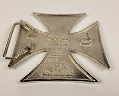 Templar Metal Cross belt buckle- Silver Star « The Originator Not The Imitator »