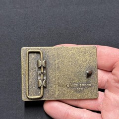 Vintage Nick Snook Street Surfer Belt Buckle Mens Brass 1976 Skateboard 70s
