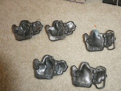 Lot of 5 Vintage Brass Jeep Belt Buckles 3 1/4&Prime; Wide #2