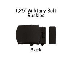 3 Military Belt Buckles and End Tips for 1.25 Inch (32 mm) Canvas Webbing Belts