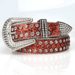 Rhinestone Belts Western Bling Crystal Studded Leather Belt