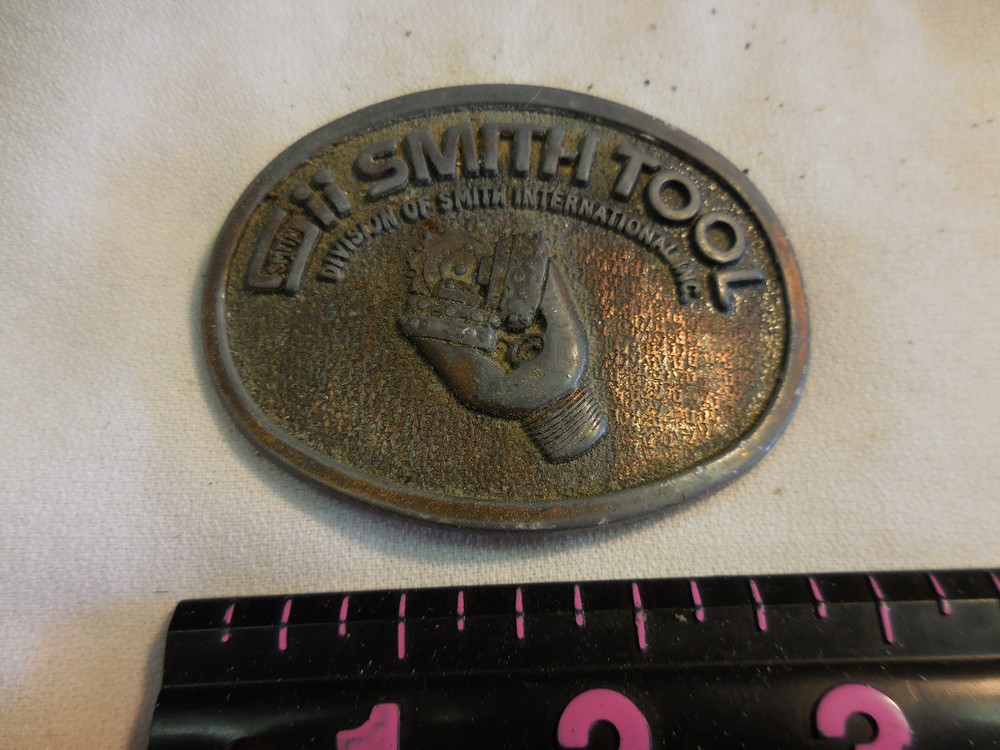 Belt Buckle SMITH TOOL Division of Smith International Inc Brass Oil Drill Bit