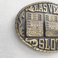 Belt Buckle – Pacific Brass and Buckle Indiana Metal Craft 1983 Las Vegas Slots