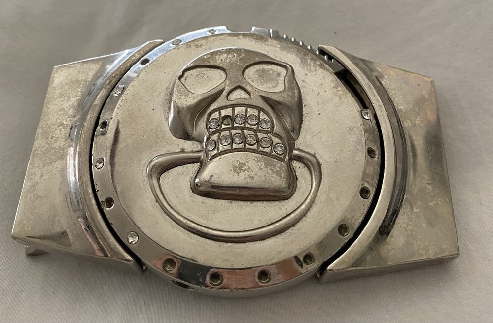 Lighter Belt Buckle Skull Biker Skeleton