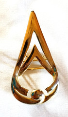 Arrow Fire Ball Cast Metal Punk Goth Rock Belt Buckle for 1.25&Prime; Belt VTG