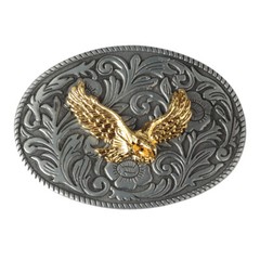 Flying Eagle Belt Buckle Western Cowboy Native American Motorcyclist (EG-09-G)