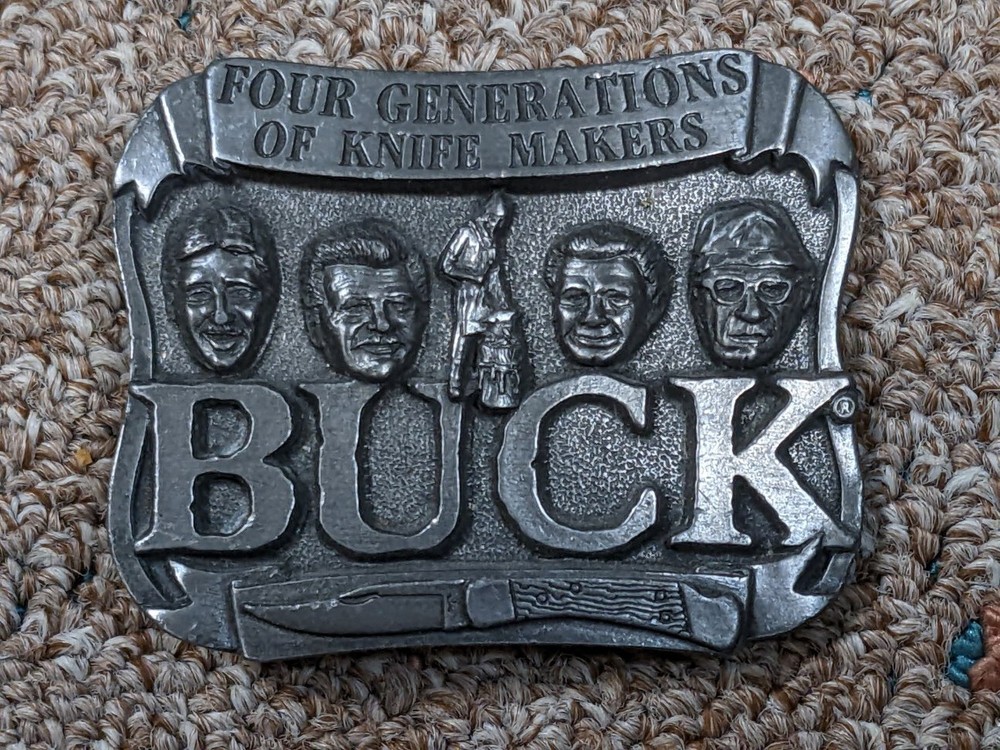 Vintage Belt Buckle Buck Knives Pewter – Four Generations
