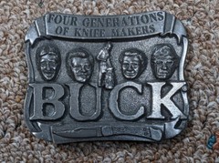Vintage Belt Buckle Buck Knives Pewter – Four Generations