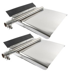 24 in x 24 in Stainless Steel Quarter Mud Flap Set Replacement for Semi Truck